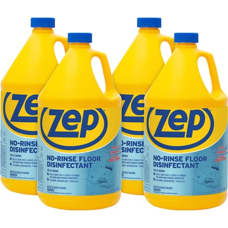 Zep Commercial Floor Disinfectant, No Rinse, 1Gal, , BE, PK 4 ZPEZUNRS128CT